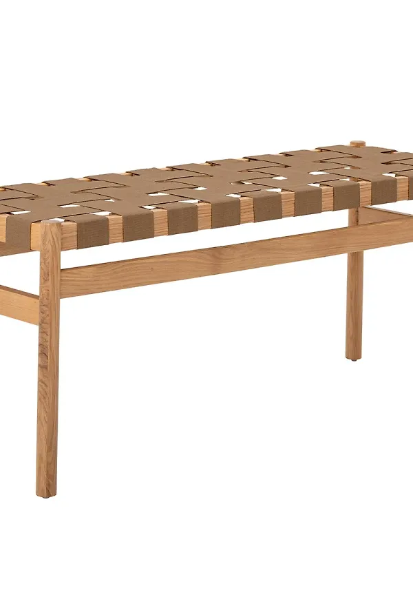 Mysig brun bänk 2025 från Bloomingville.