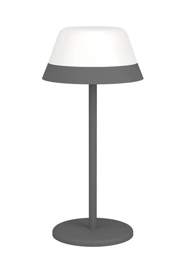 Grå Eglo-bordslampa i ikonisk modell.