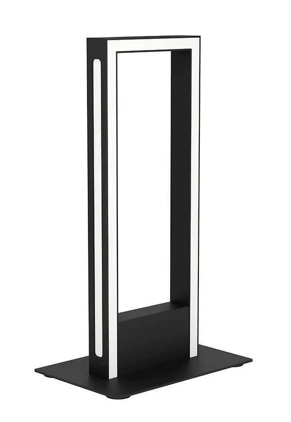 Superfin bordslampa i svart färg gjord i aluminium.