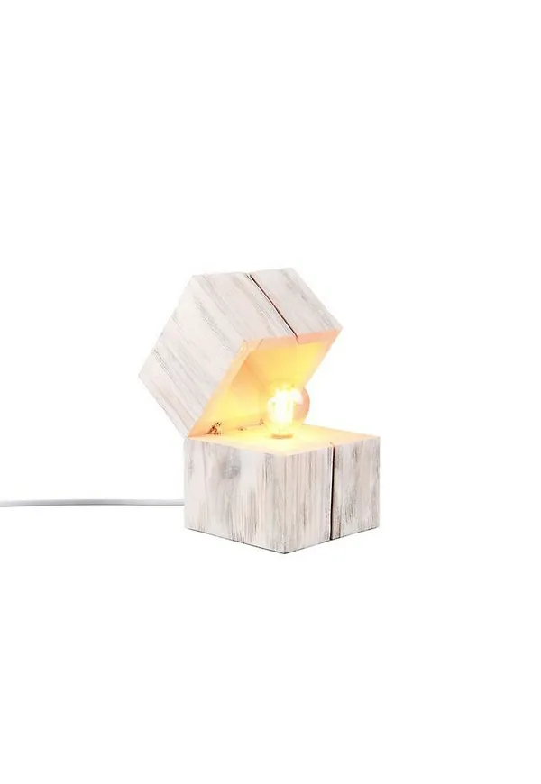 Vit Trio Lighting-sovrumslampa i smickrande modell.