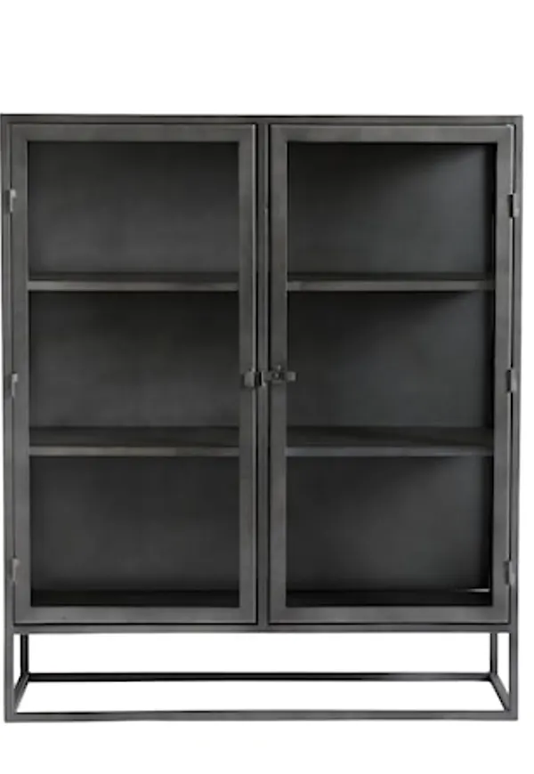 Svart Muubs-järnskåp i söt modell.