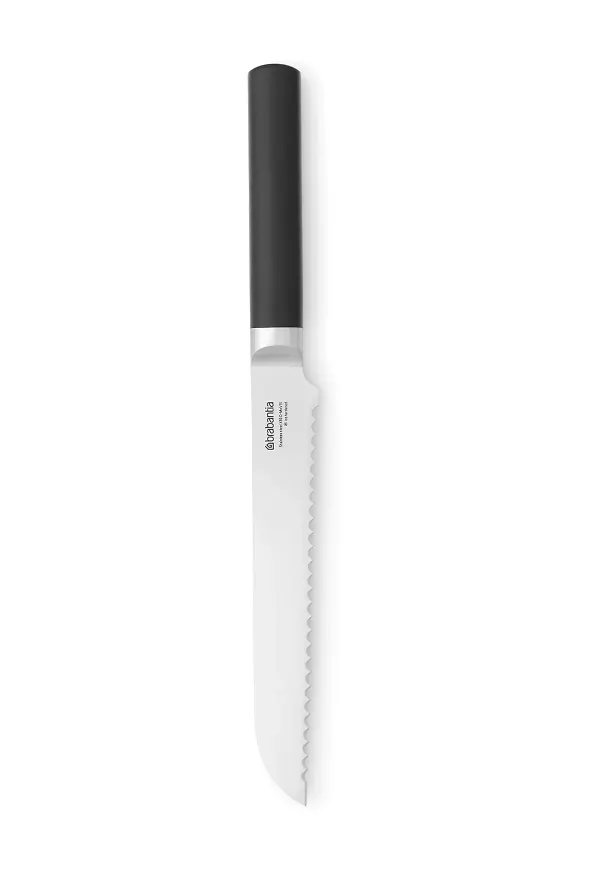 Elegant brödkniv i svart från Brabantia.