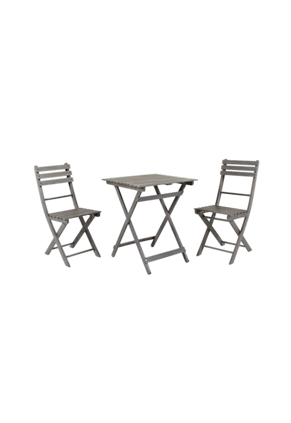 Grå Brafab-balkongmöbel i otroligt snygg modell.