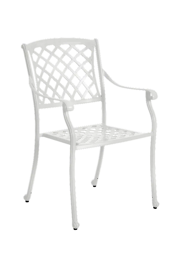 Vit Brafab-aluminiumstol i mysig modell.