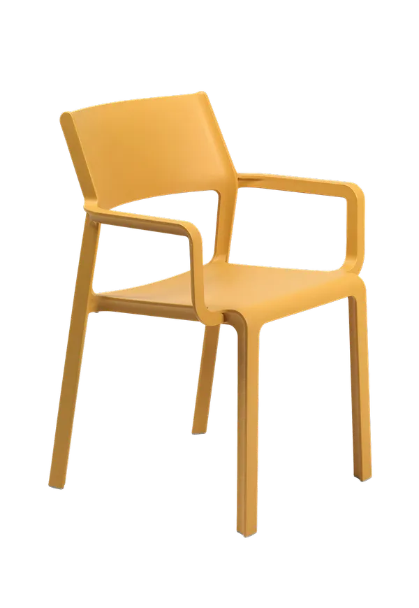 Jättesnygg karmstol i senapsgult från Brafab.