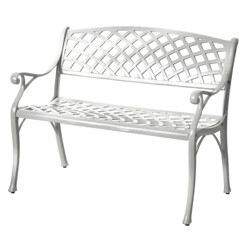 Söt grå bänk i aluminium från Brafab.