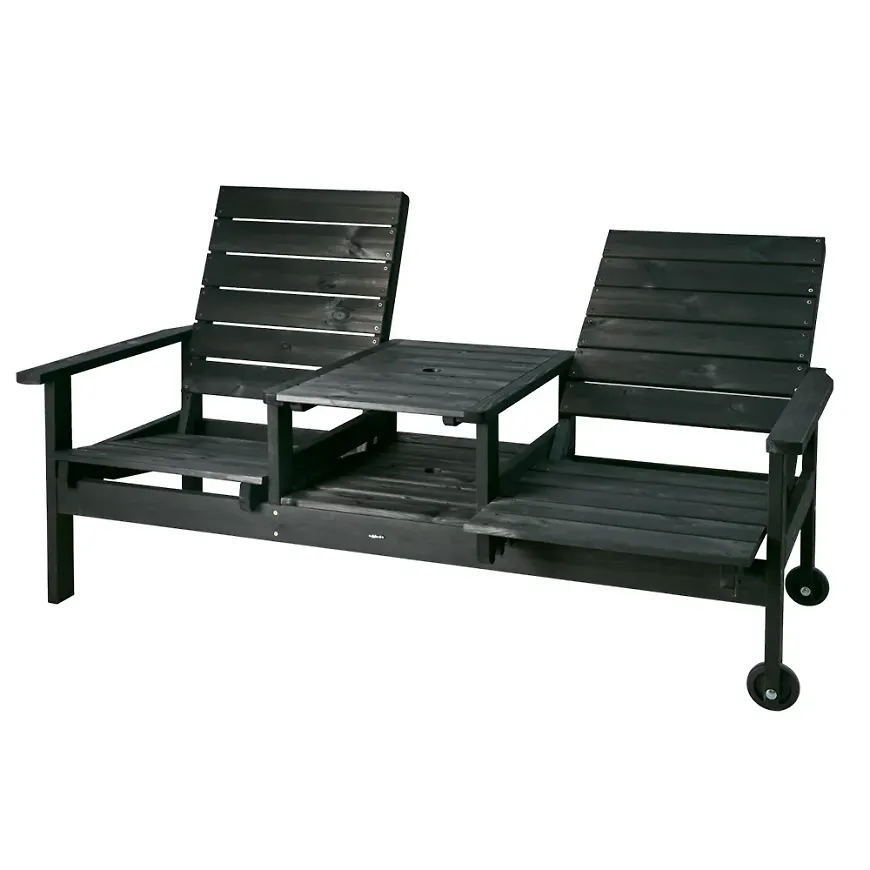 Svart Brafab-bänk i fantastiskt snygg modell.