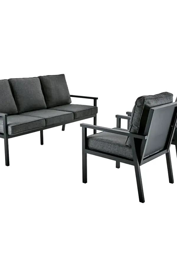 Stilriktig soffgrupp i aluminium från Brafab.