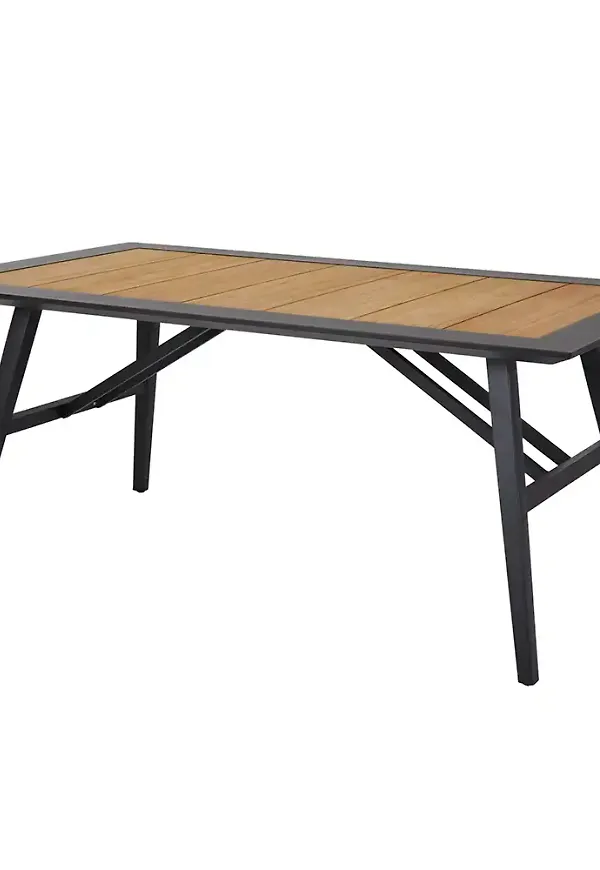 Otroligt snygg teakbord i svart från Brafab.