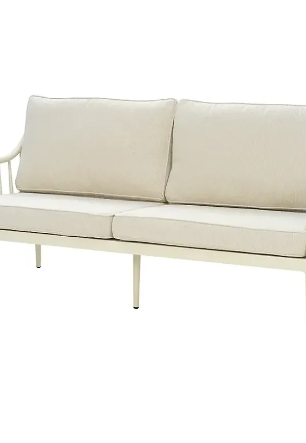 Superfin aluminiumsoffa i beiget från Brafab.