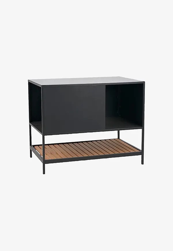 Riktigt snygg svart möbel i aluminium från Brafab.