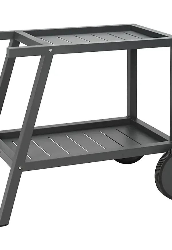 Stilren serveringsvagn i aluminium från Brafab.