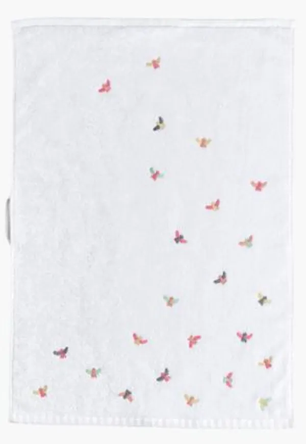 Vit hemtex-badmatta i cool modell.