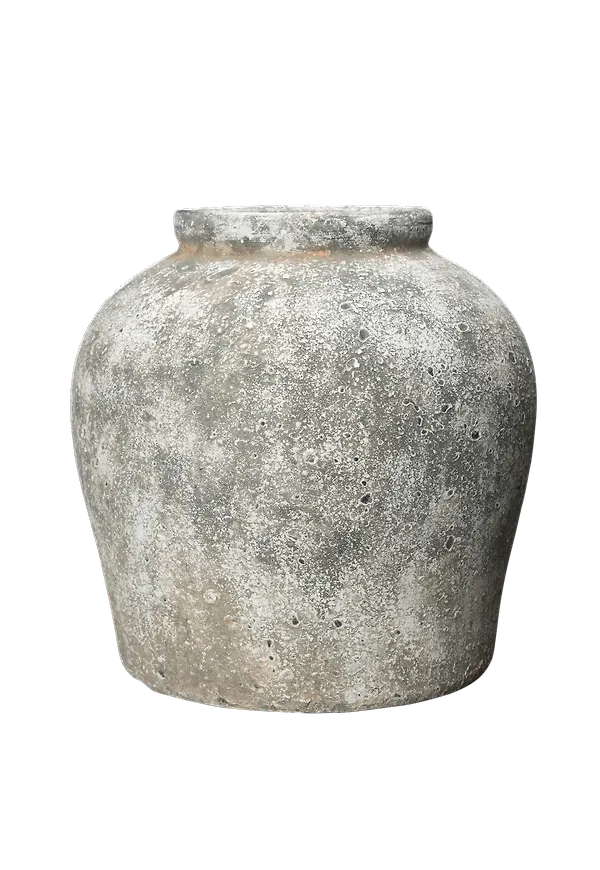 Jättefin kruka i grått från ByON.