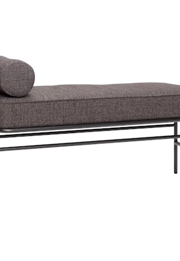 Modern bänk i brunt från Hübsch.