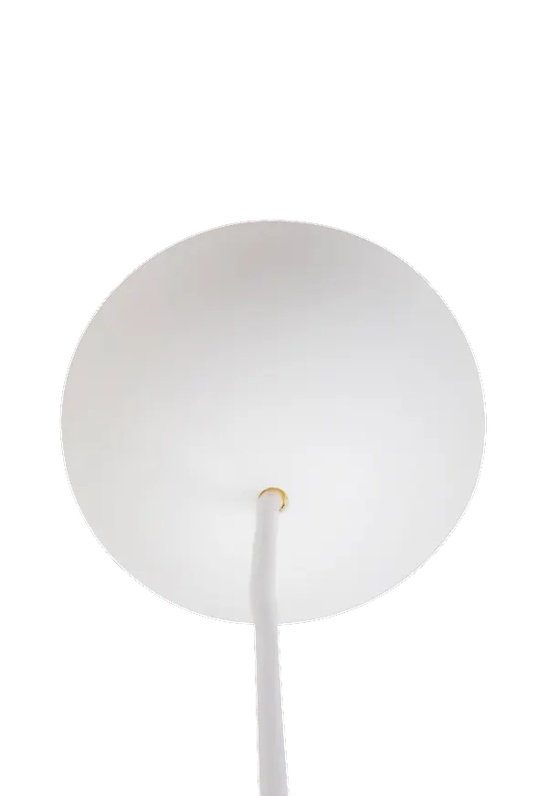 Vit CableCup-lampa i superfin modell.