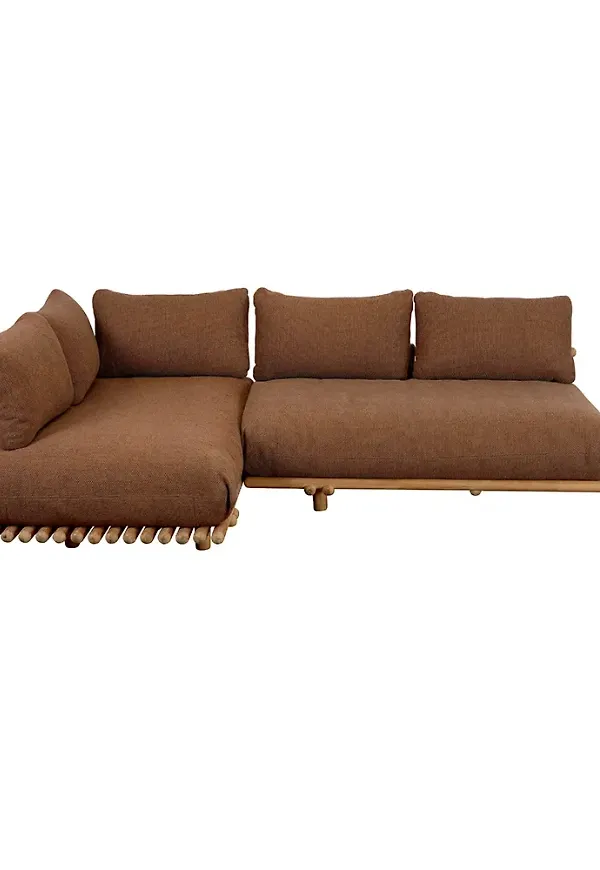 Vacker hörnsoffa i teak från Cane-Line.