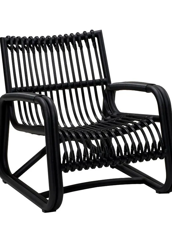 Modern fåtölj i mörkgrått från Cane-Line.