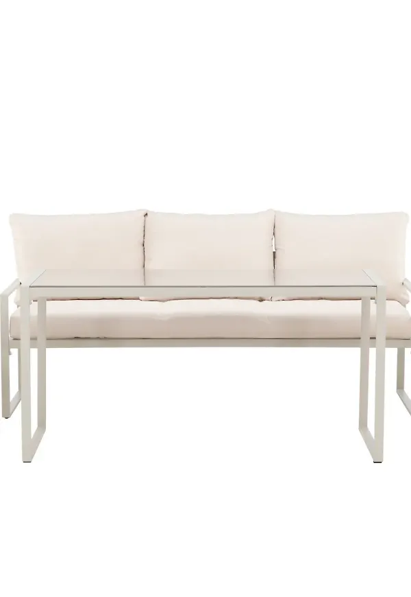 Beige Venture Home-loungegrupp i jättefin modell.