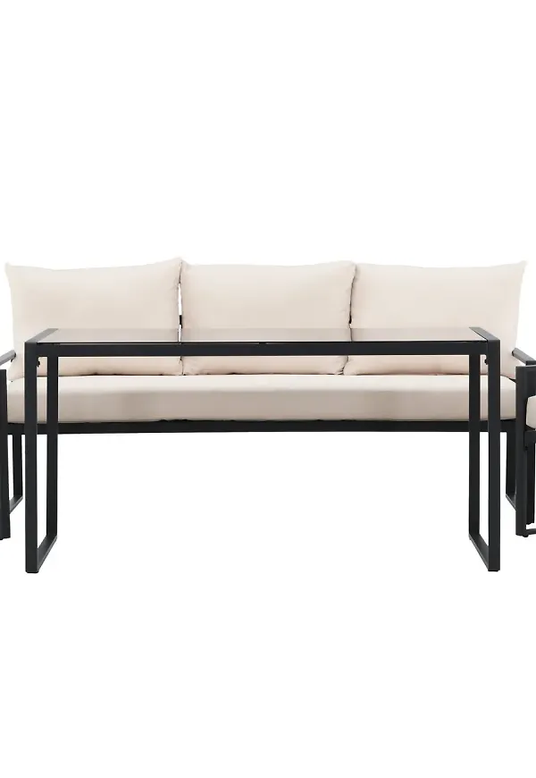 Svart Venture Home-soffgrupp i fantastiskt snygg modell.