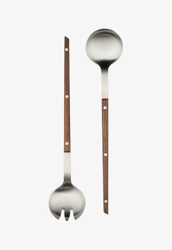 Flerfärgad Catarina König-salladsbestick i fin modell.