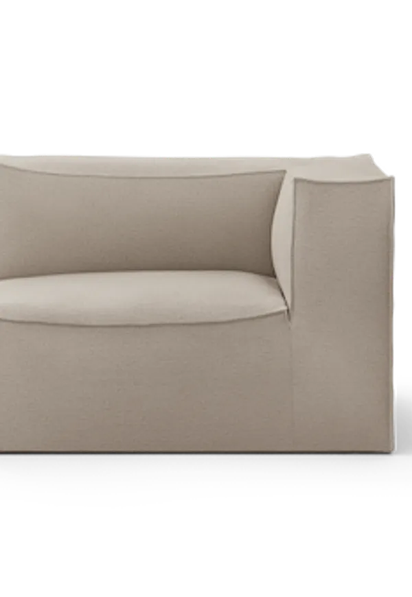 Skön ferm living fåtölj i beige färg gjord i linne.