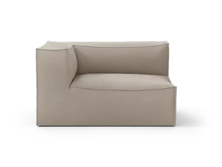 Jättefin beige fåtölj i bomull från FERM LIVING.