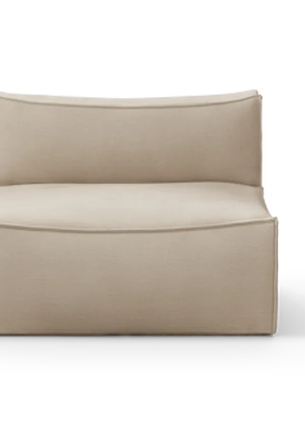 Fantastiskt snygg ferm living fåtölj i beige färg gjord i linne.