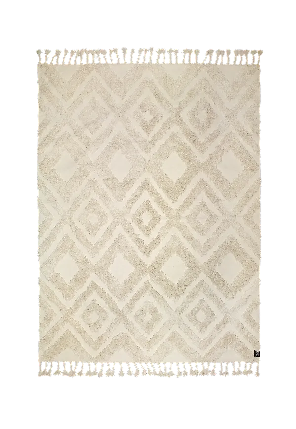 Komfortabel matta i vit färg gjord i bomull.