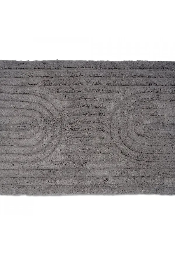 Moderiktig badrumsmatta i grått från Classic Collection.