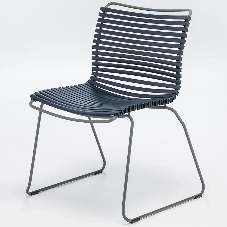 Blå Houe-aluminiumkarmstol i snygg modell.