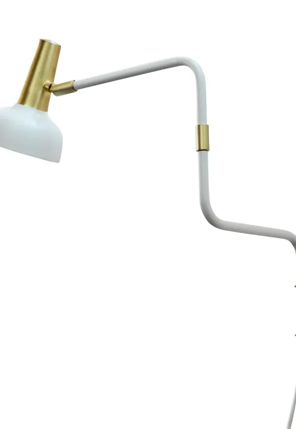 Vit CO Bankeryd-vägglampa i fantastiskt fin modell.