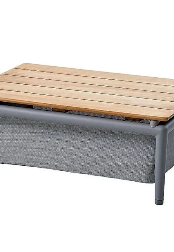 Trendig aluminiumsoffbord i grått från Cane-Line.