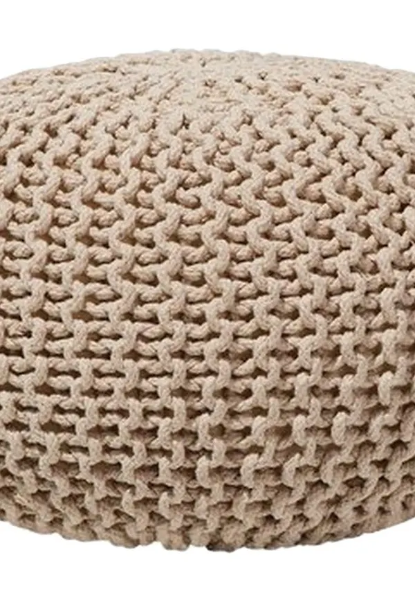 Stilriktig pall i beige färg gjord i bomull.