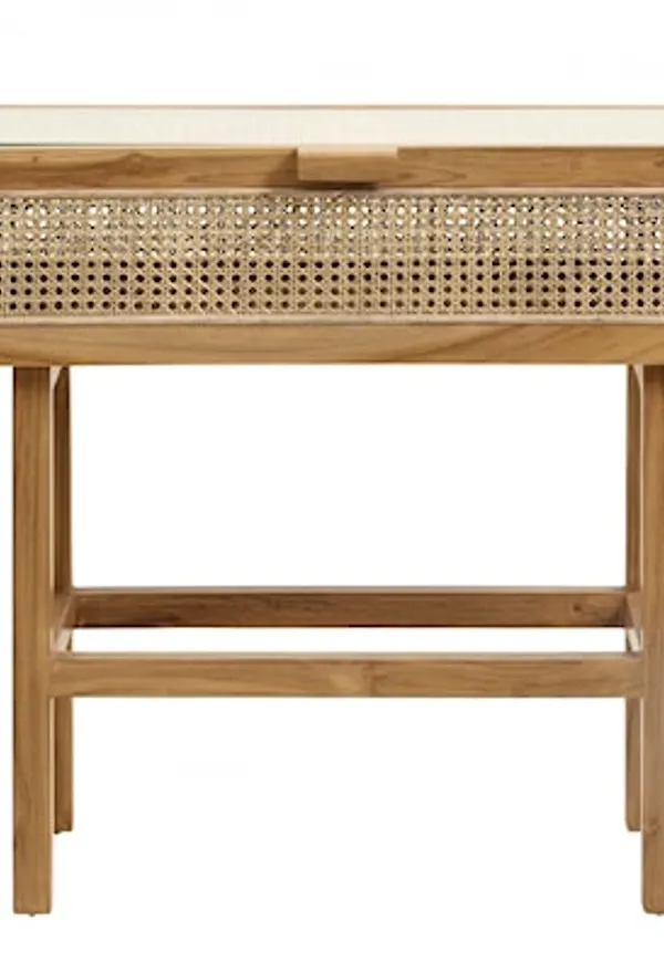 Superfin nordal bord i beige färg gjord i teak.