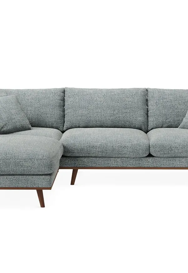 Grå Scandinavian Choice-schäslongsoffa i modern modell.