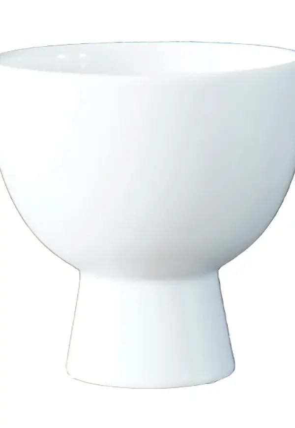 Moderiktig kruka i vitt från DBKD.