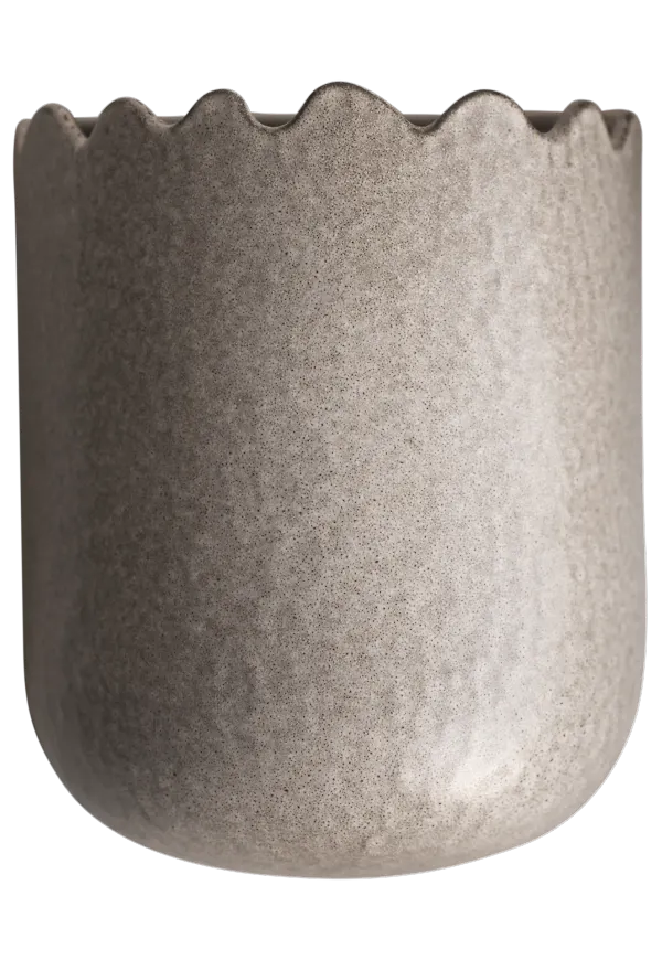 Beige DBKD-väggkruka i otroligt fin modell.