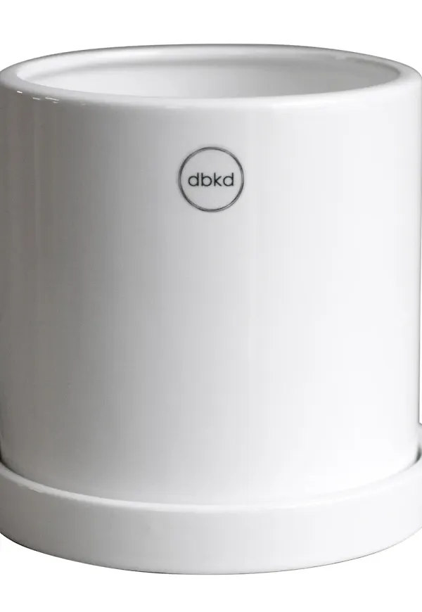 Vit DBKD-kruka i trendig modell.