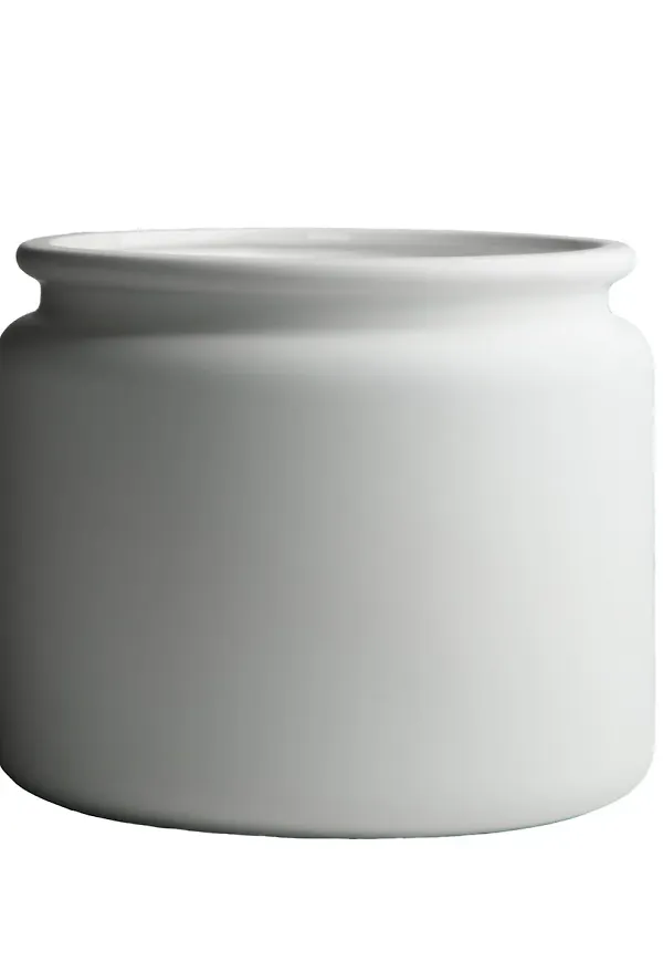 Jättefin kruka i vitt från DBKD.