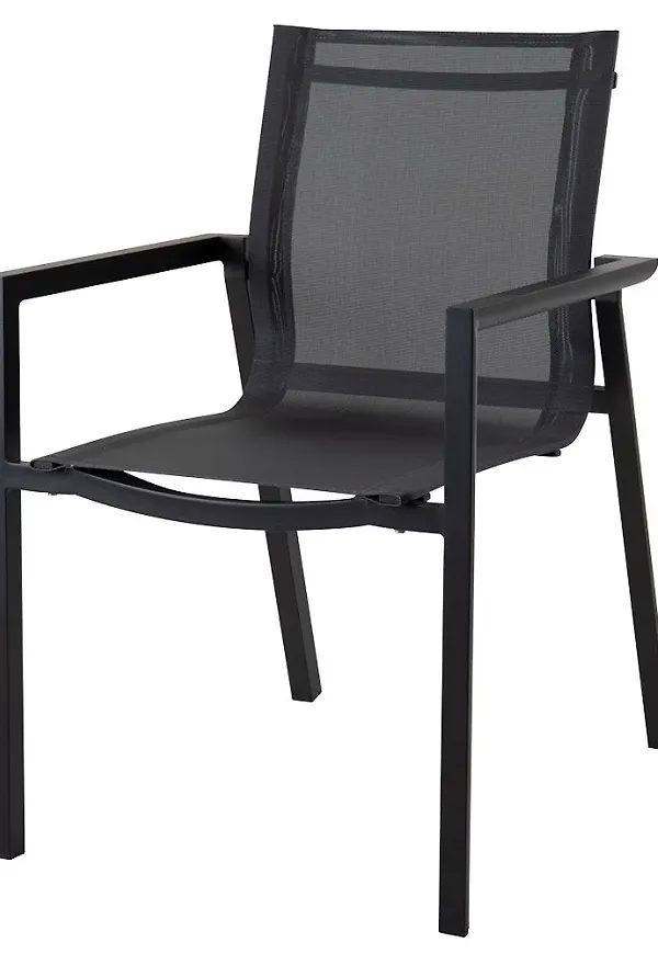 Snygg svart stol i aluminium från Brafab.