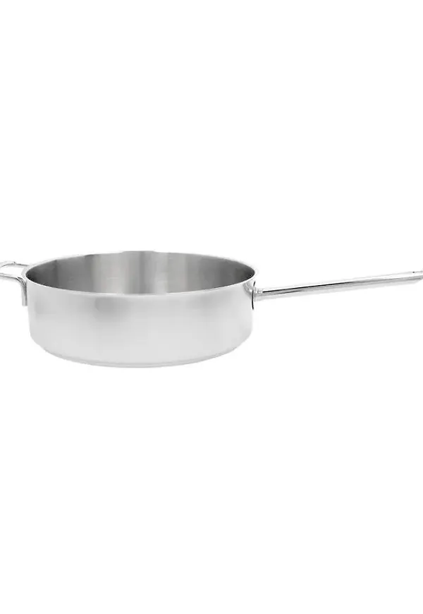 Silverfärgad Demeyere-traktörpanna i stilriktig modell.