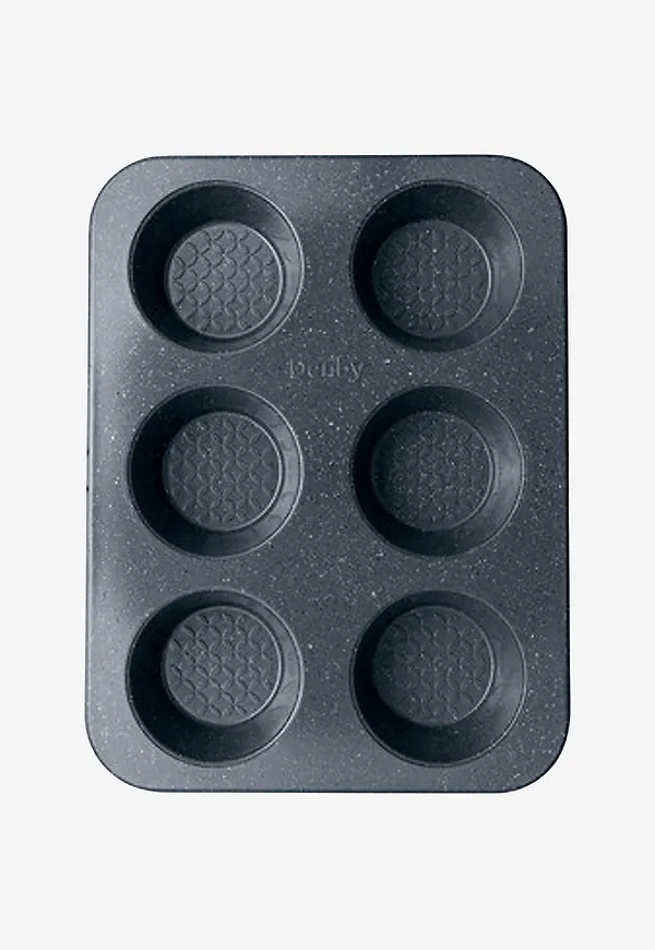 Modern muffinsform i grått från Denby.