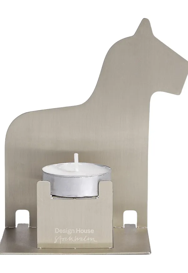 Silverfärgad Design House Stockholm-värmeljushållare i stilriktig modell.
