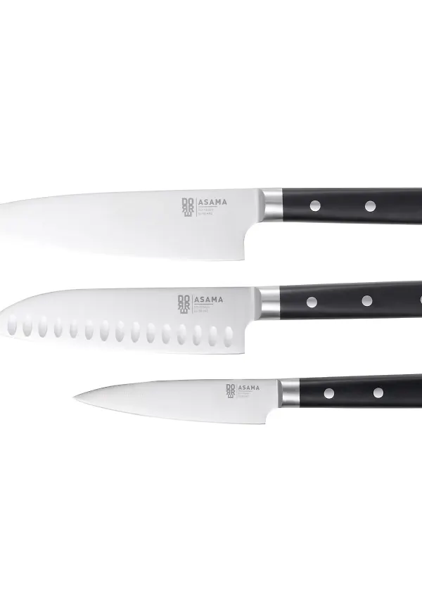 Klassisk knivset i silverfärgade från Dorre.