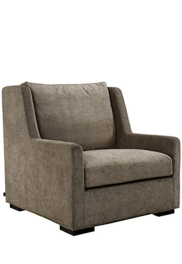 Brun Artwood-fåtölj i jättefin modell.