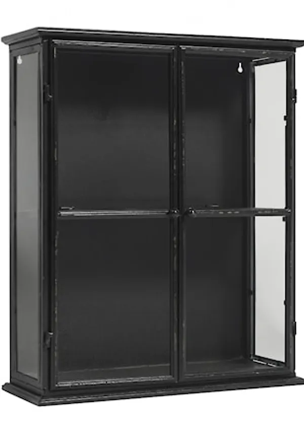 Härlig skåp i svart färg gjord i järn.