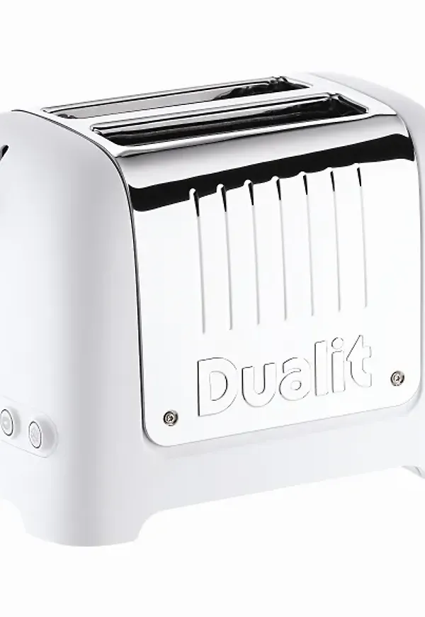 Vit Dualit-brödrost i klassisk modell.