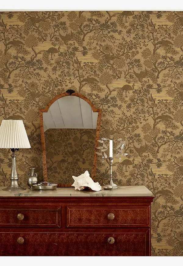 Beige Duro.-tapet i härlig modell.