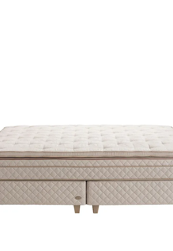 Beige DUX-bomullssäng i trendig modell.